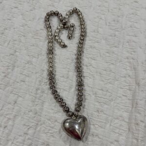 Silver Heart Pendant Necklace
